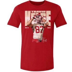 Travis Kelce 87 Kansas City Chiefs NFL Football Graphic T Shirt Mens Red Small